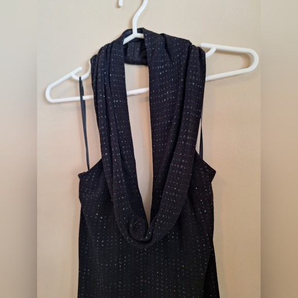 Jessica McClintock Black Cowl Neck Gown - Size 6 - Picture 4 of 4